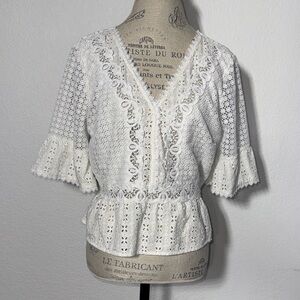 Abercrombie & Fitch White Lace Blouse